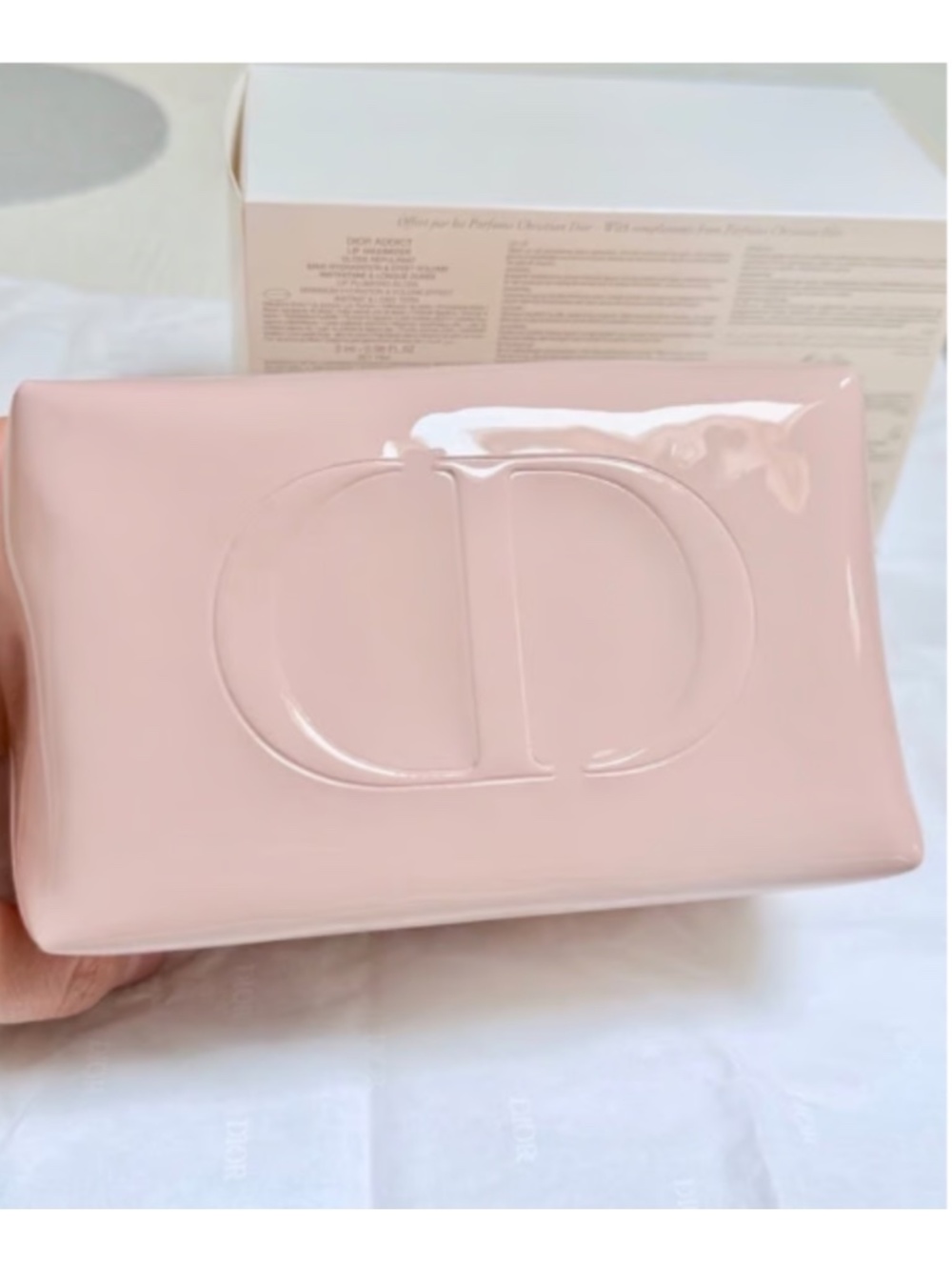 NEW Dior Pink Patent Pouch set of 4 - Picture 3 of 3